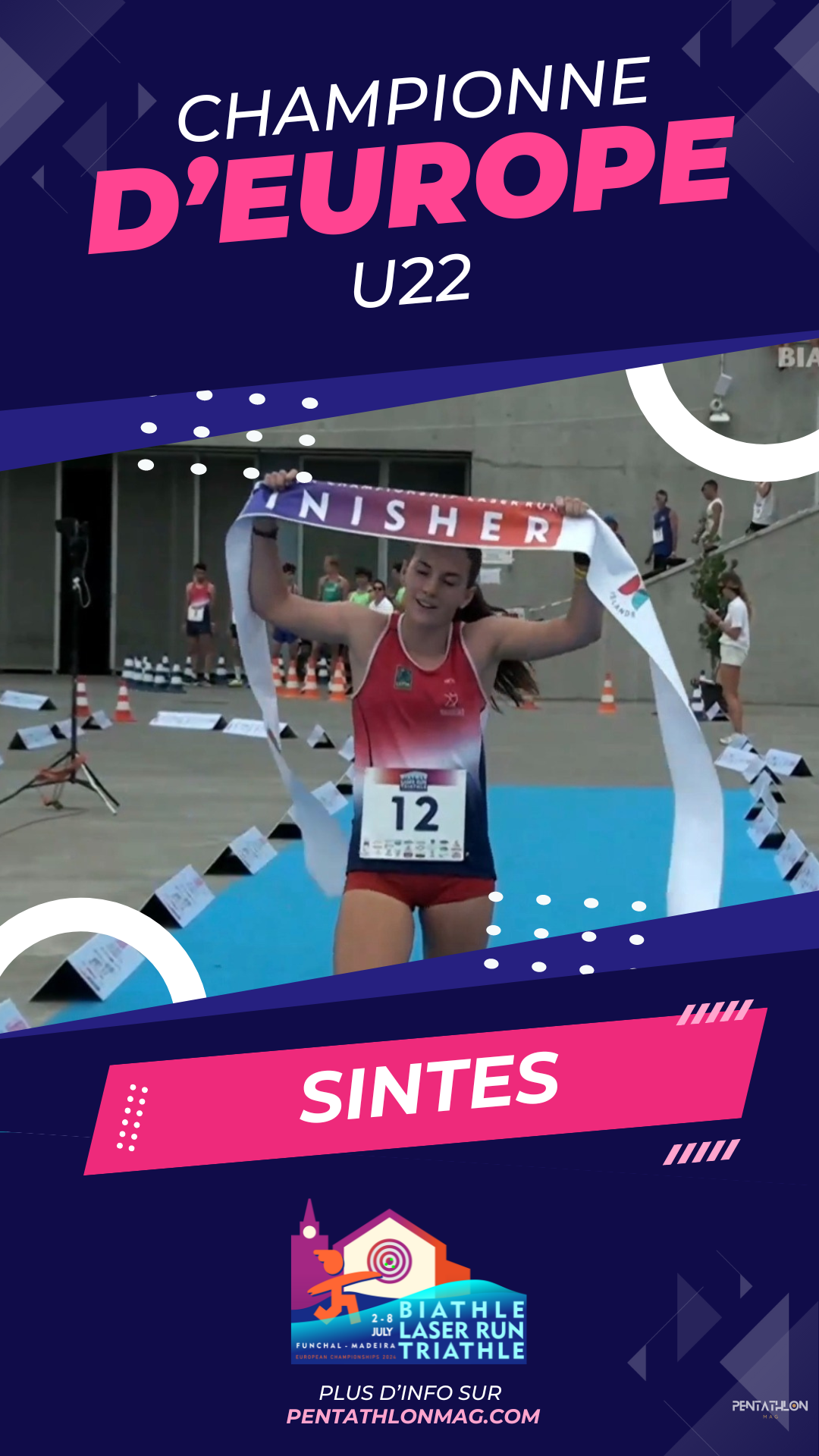 Lizéa Sintes : Championne d'Europe de Laser Run 2024 - Pentathlon Mag